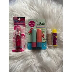 Lip Balm Bundle; Maybelline‎ Baby Lips EOS & More